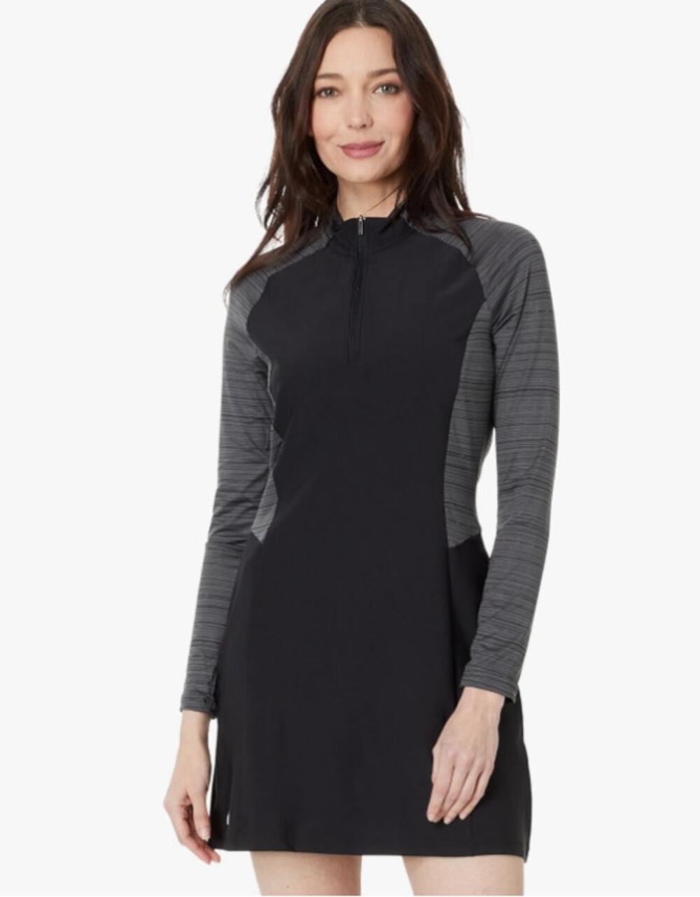 ADIDAS Women's Ultimate365 Long Sleeve Dress Large Black Half Zip NWT